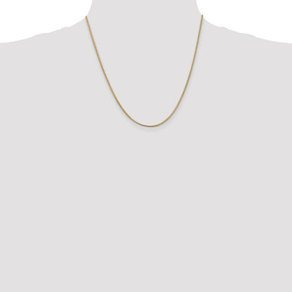 14K Yellow Gold 20 Inch 1mm Franco With Lobster Clasp Chain Necklace