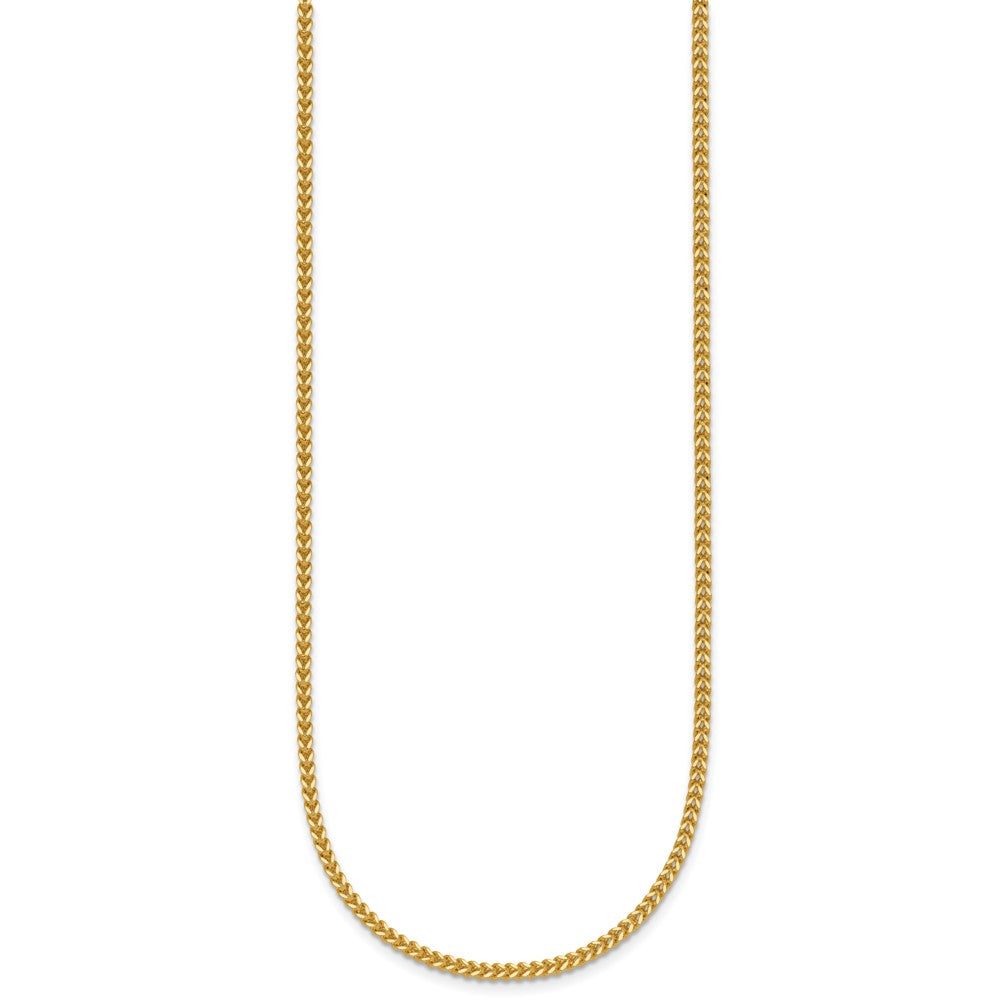 14K Yellow Gold 20 Inch 1.5mm Franco With Lobster Clasp Chain Necklace