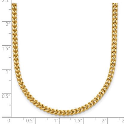 14K Yellow Gold 30 Inch 2mm Franco With Lobster Clasp Chain Necklace