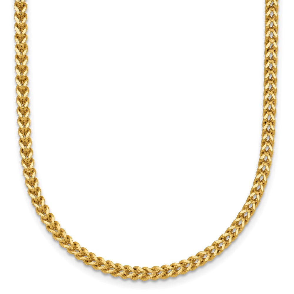 14K Yellow Gold 30 Inch 2mm Franco With Lobster Clasp Chain Necklace