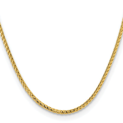 14K Yellow Gold 26 Inch 3mm Franco With Fancy Lobster Clasp Chain Necklace