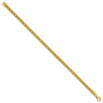 8.5 Inch 14K Polished 8.5In Wheat Chain Bracelet
