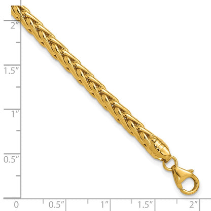 8.5 Inch 14K Polished 8.5In Wheat Chain Bracelet