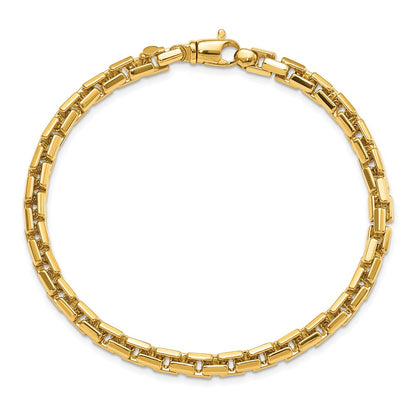 8.5 Inch 14K Yellow Gold Polished Chain Bracelet