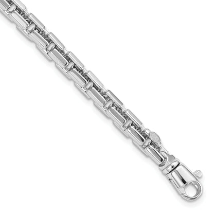 8.5 Inch 14K White Gold Polished Chain Bracelet