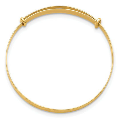 14K Yellow Gold Madi K Polished D/C Expandable Baby Bangle