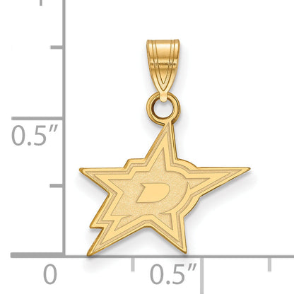 10K Yellow Gold Nhl Logoart Dallas Stars Small Pendant