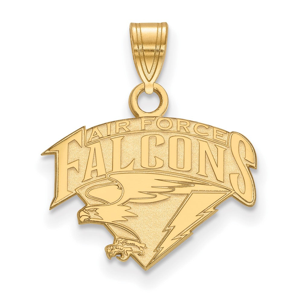 10K Yellow Gold Logoart United States Air Force Academy Falcons Small Pendant