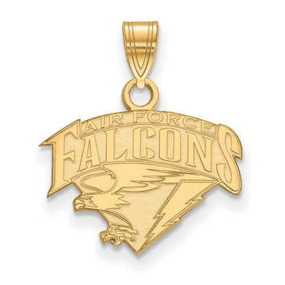 10K Yellow Gold Logoart United States Air Force Academy Falcons Small Pendant