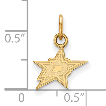 Gold Plated Sterling Silver Nhl Logoart Dallas Stars Extra Small Pendant