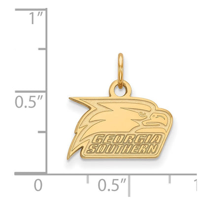 10K Yellow Gold Logoart Georgia Southern University Eagle Extra Small Pendant