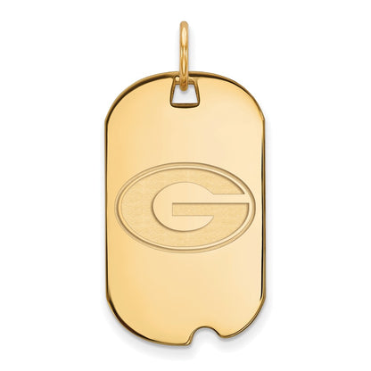 10K Yellow Gold Logoart University Of Georgia Letter G Small Dog Tag Pendant