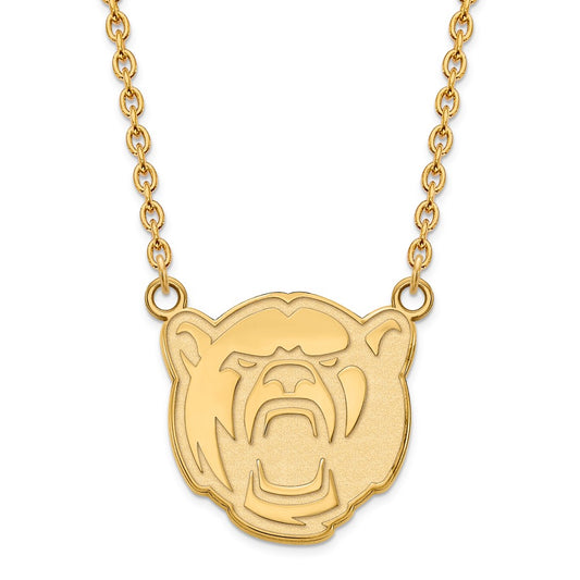 10K Yellow Gold Logoart Baylor University Large Pendant 18 Inch Necklace
