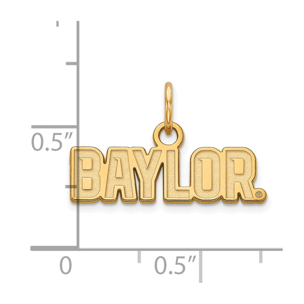 10K Yellow Gold Logoart Baylor University Extra Small Pendant