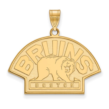 10K Yellow Gold Nhl Logoart Boston Bruins Large Pendant