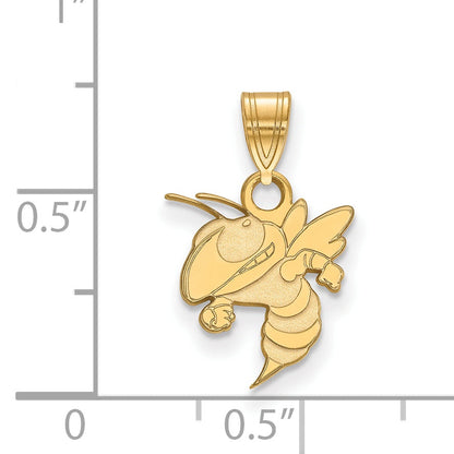 14K Yellow Gold Logoart Georgia Institute Of Technology Jacket Small Pendant
