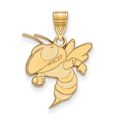 10K Yellow Gold Logoart Georgia Institute Of Technology Jacket Large Pendant