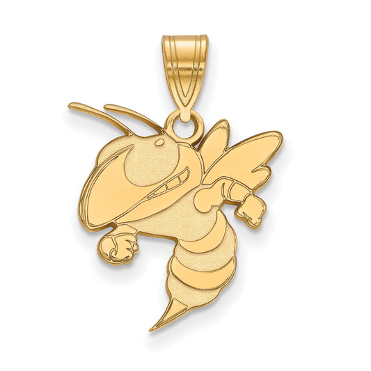 10K Yellow Gold Logoart Georgia Institute Of Technology Jacket Large Pendant