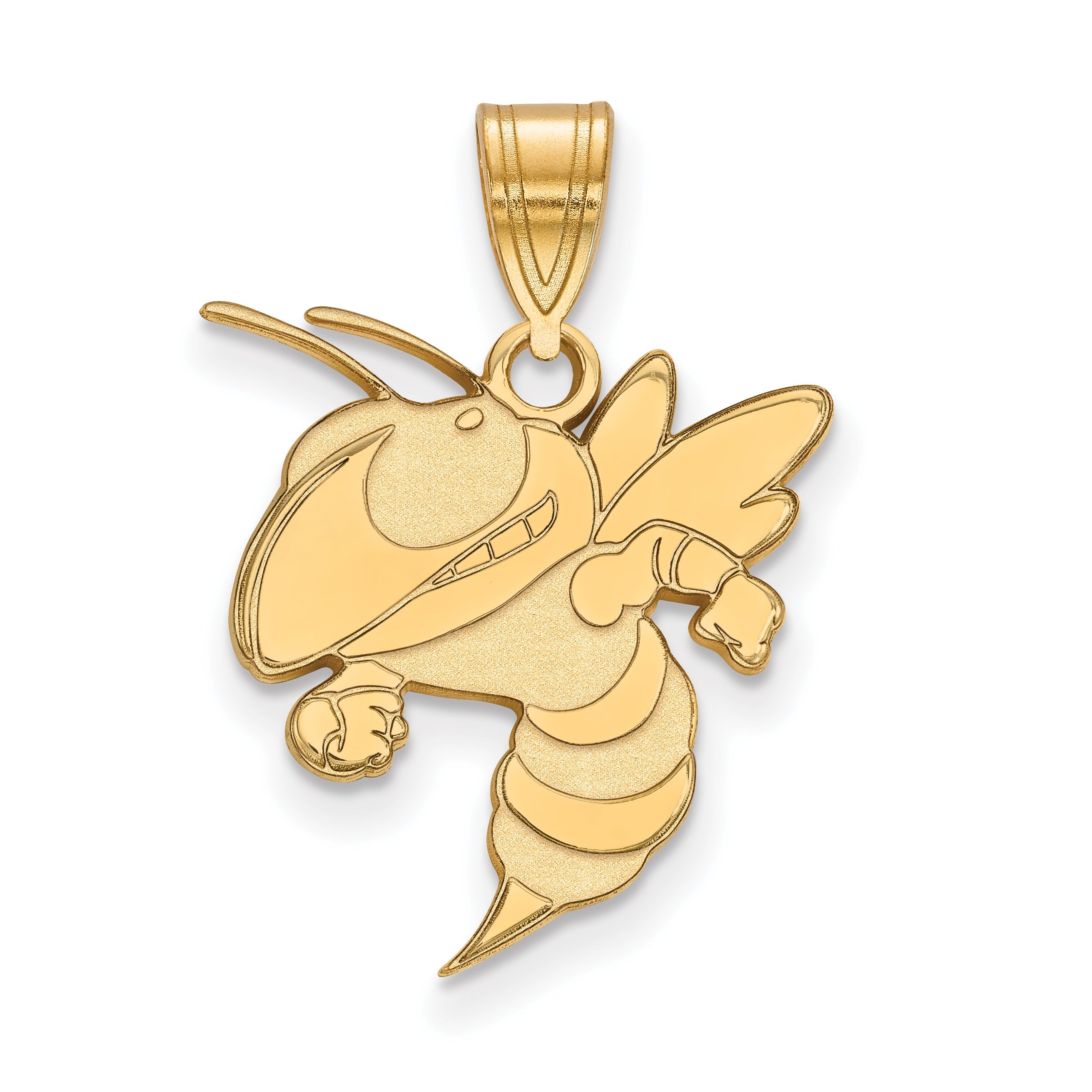 14K Yellow Gold Logoart Georgia Institute Of Technology Jacket Large Pendant