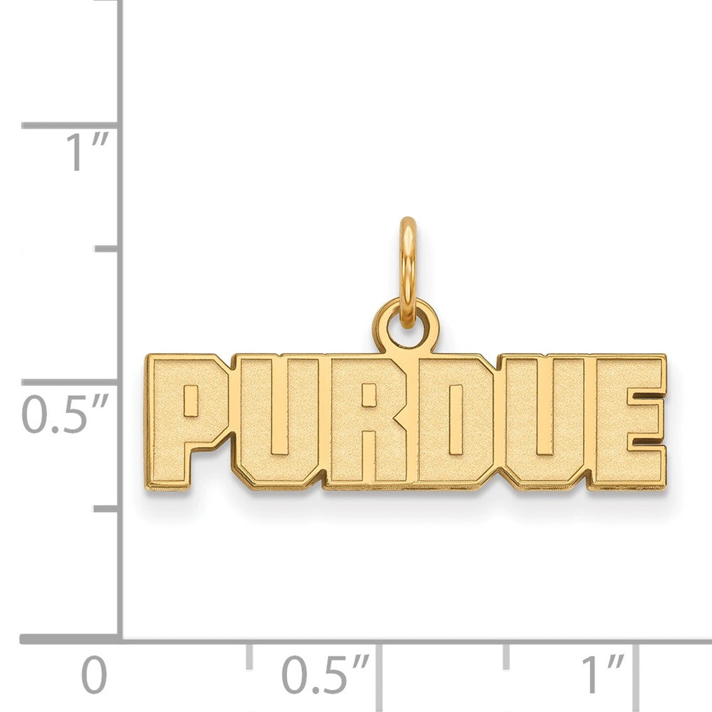 10K Yellow Gold Logoart Purdue University Block Type Extra Small Pendant