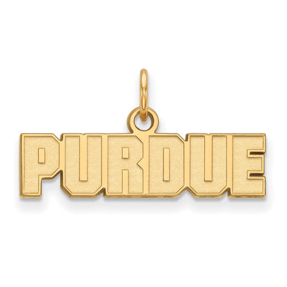 10K Yellow Gold Logoart Purdue University Block Type Extra Small Pendant