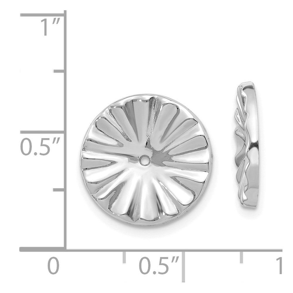 14K White Gold Fancy Earring Jackets