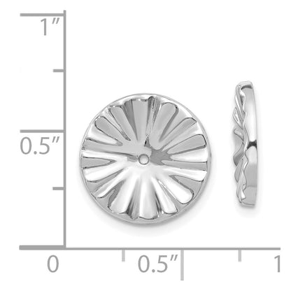 14K White Gold Fancy Earring Jackets