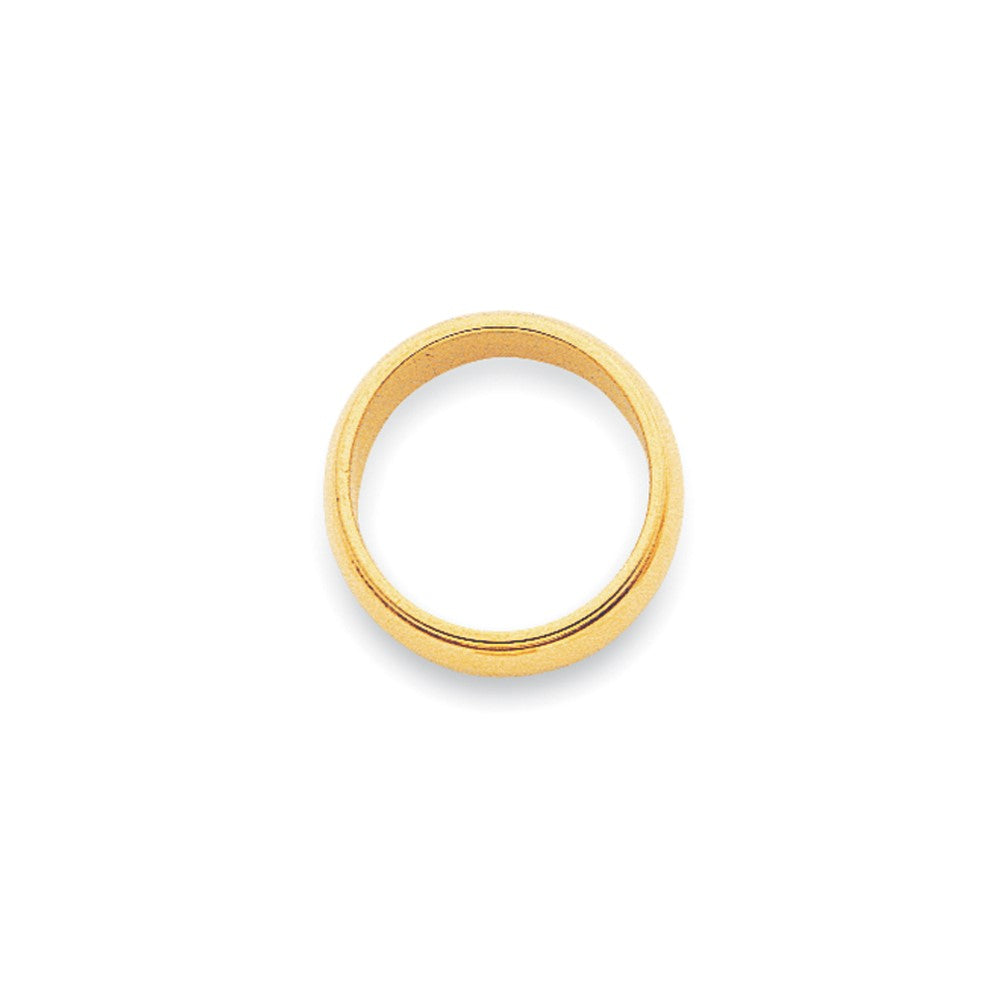 18k Yellow Gold 4mm Half-Round Edge Wedding Band Ring