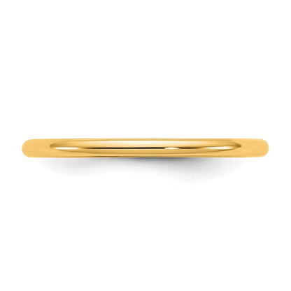 10K Yellow Gold 10Ky 1.5mm Half Round Band Size 6
