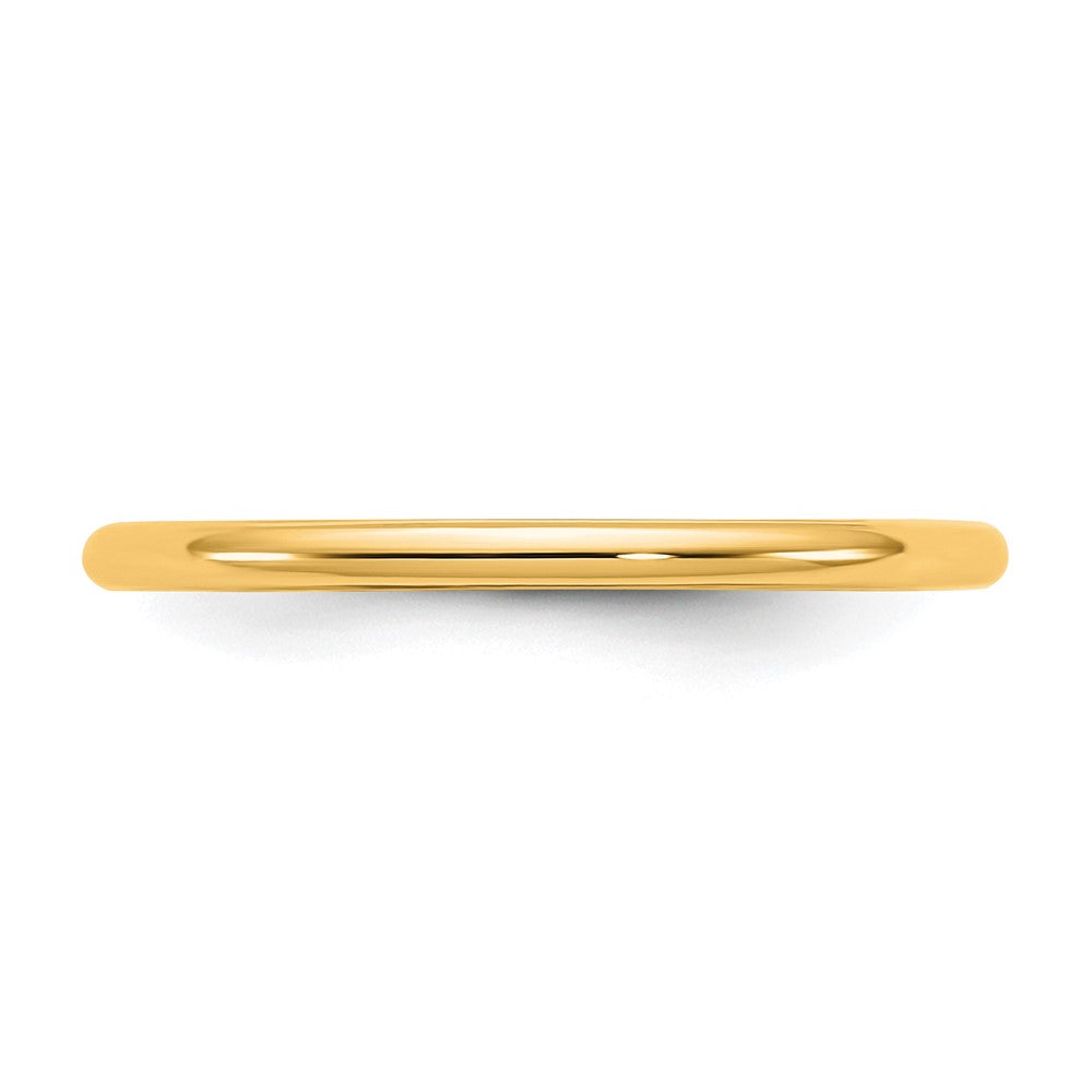 10K Yellow Gold 10Ky 1.5mm Half Round Band Size 4.5