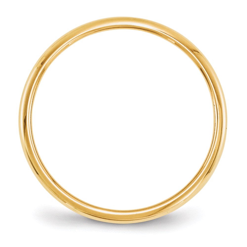 18k Yellow Gold 2mm Half-Round Wedding Band Ring