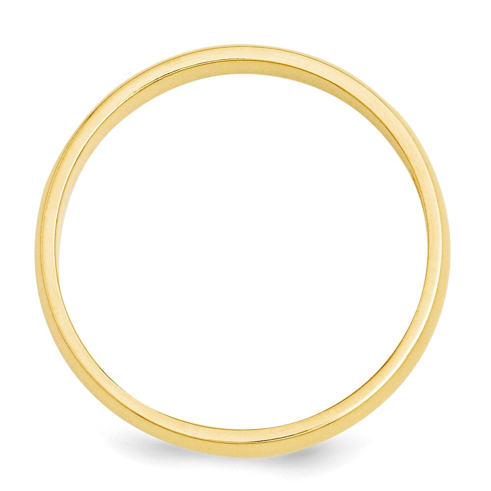 18k Yellow Gold 3mm Half-Round Wedding Band Ring