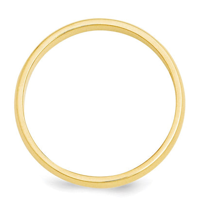 10k Yellow Gold 3mm Half Round Wedding Band Ring