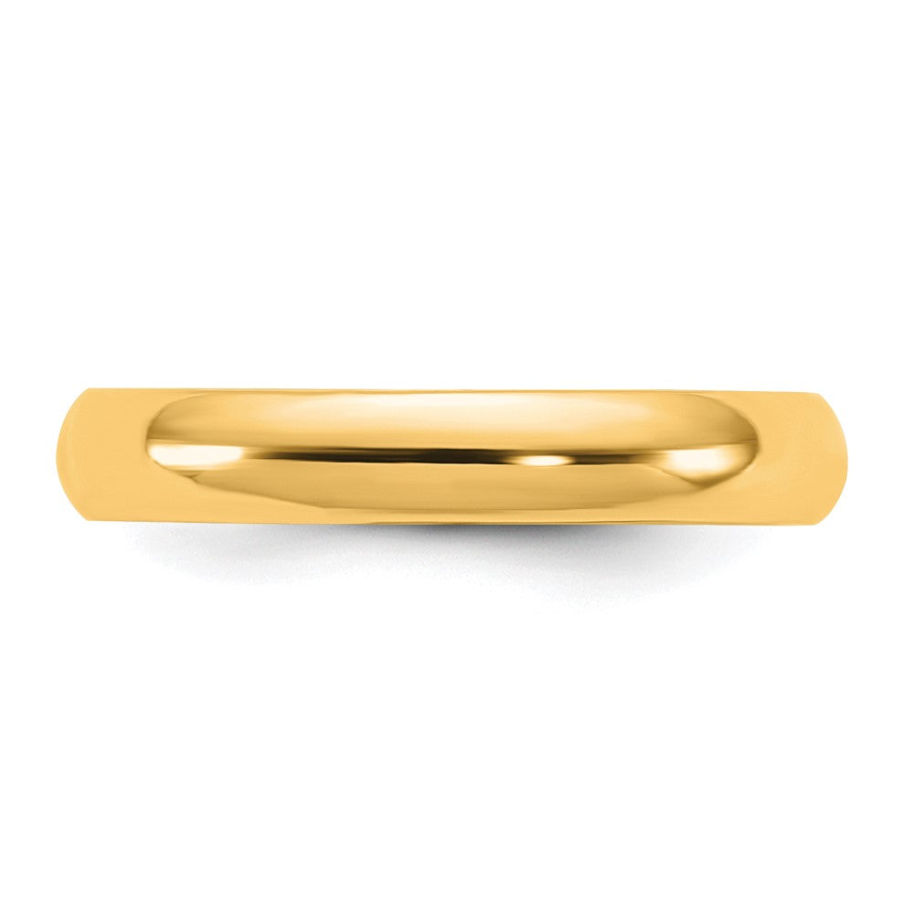 10K Yellow Gold 10Ky 3.5mm Half Round Band Size 14