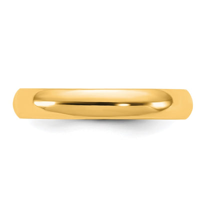 10K Yellow Gold 10Ky 3.5mm Half Round Band Size 9