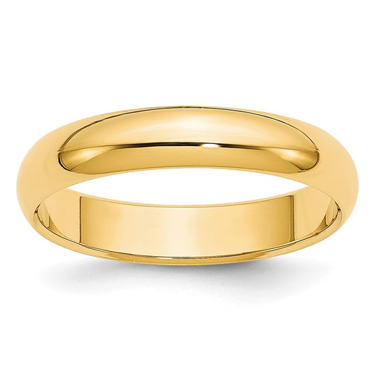 10K Yellow Gold 10Ky 3.5mm Half Round Band Size 14