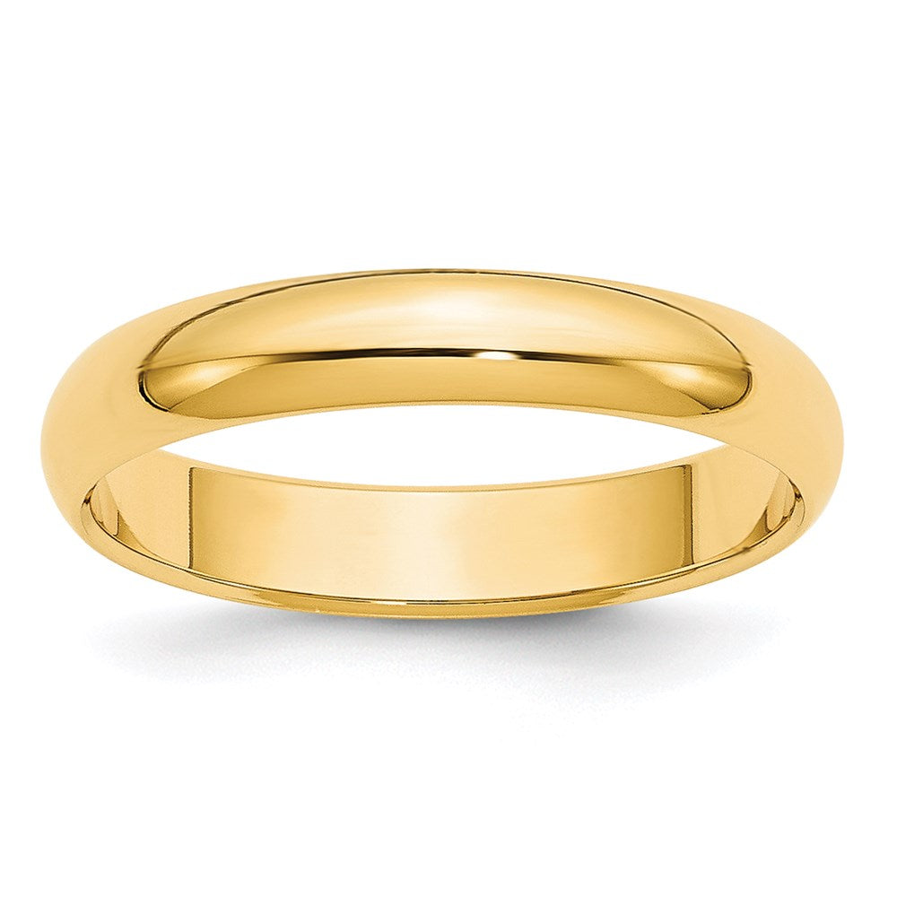 14k Yellow Gold 4mm Half-Round Wedding Band Ring