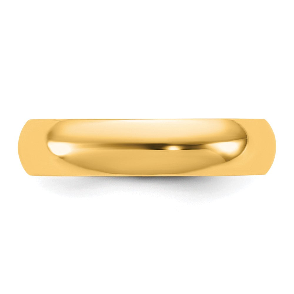 10K Yellow Gold 10Ky 4.5mm Half Round Band Size 4