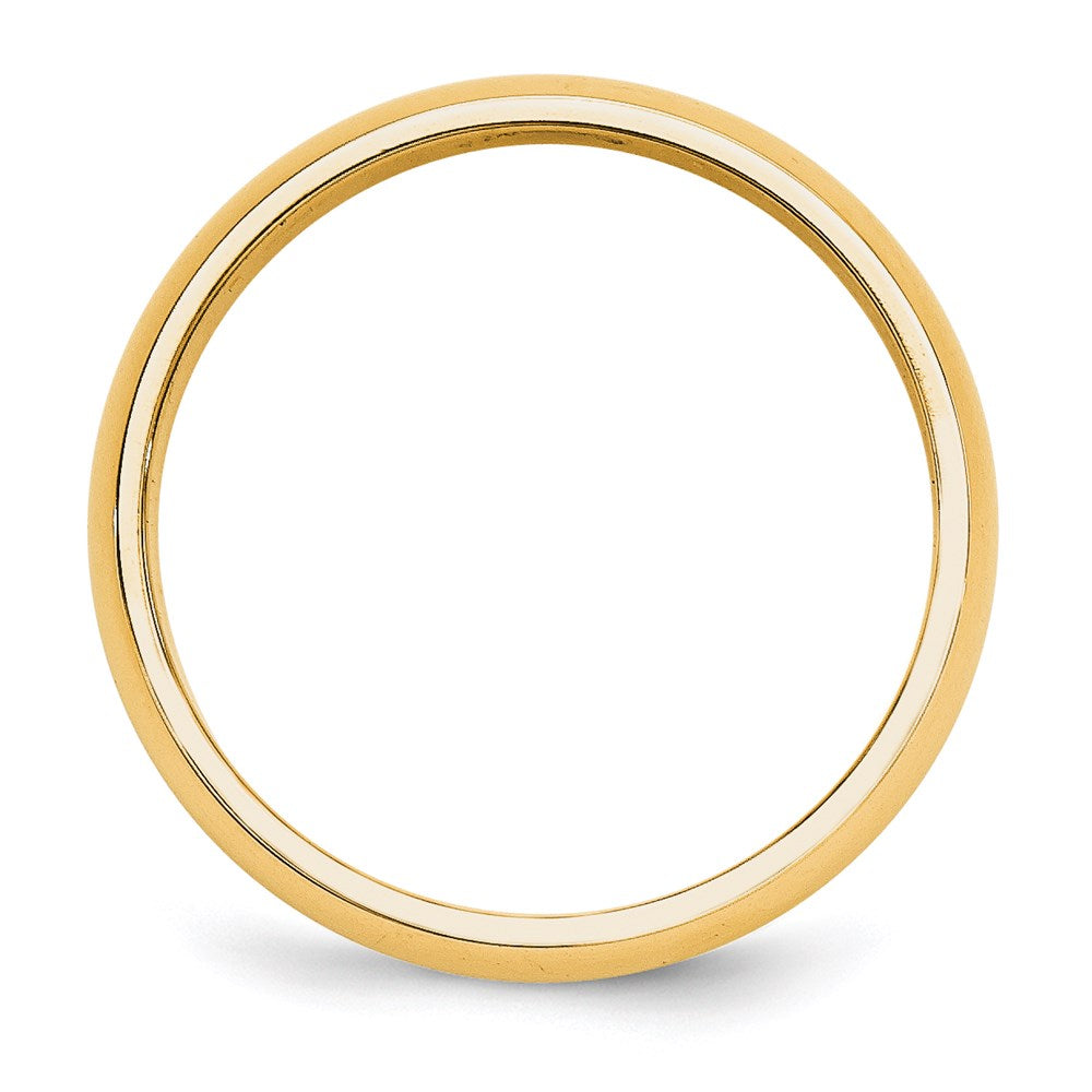 14k Yellow Gold 5mm Half-Round Wedding Band Ring