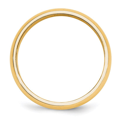 14k Yellow Gold 5mm Half-Round Wedding Band Ring