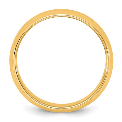 10K Yellow Gold 10Ky 6.5mm Half Round Band Size 4.5