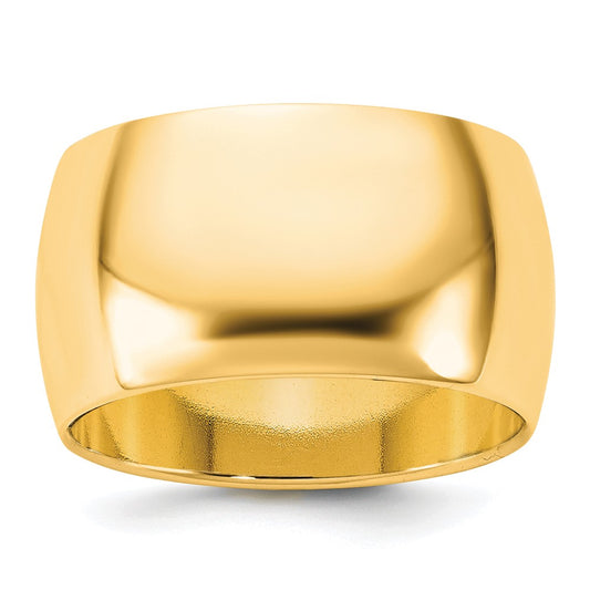 10K Yellow Gold 10Ky 11mm Half Round Band Size 7