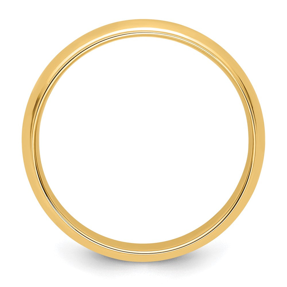 18k Yellow Gold 6mm Half Round with Edge Wedding Band Ring