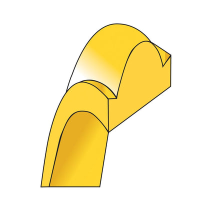 18k Yellow Gold 5mm Half Round with Edge Wedding Band Ring