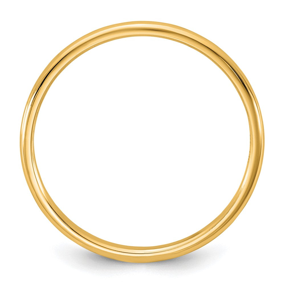 10K Yellow Gold 10Ky 1.5mm Lightweight Half Round Band Size 4