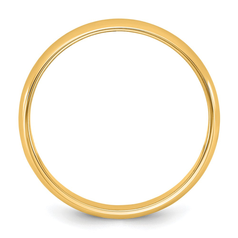 10K Yellow Gold 10Ky 3.5mm Lightweight Half Round Band Size 12