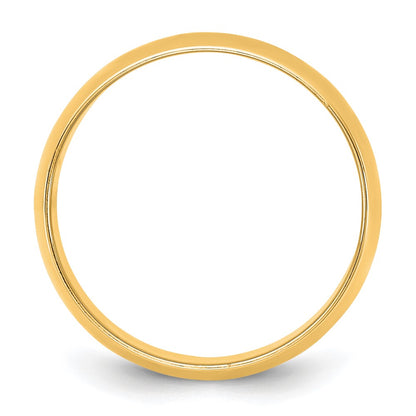 10K Yellow Gold 10Ky 7.5mm Lightweight Half Round Band Size 13.5