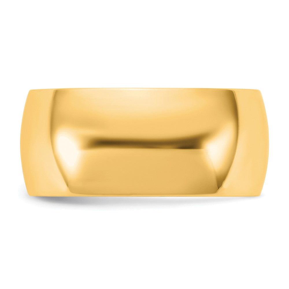 10K Yellow Gold 10Ky 8.5mm Lightweight Half Round Band Size 8.5