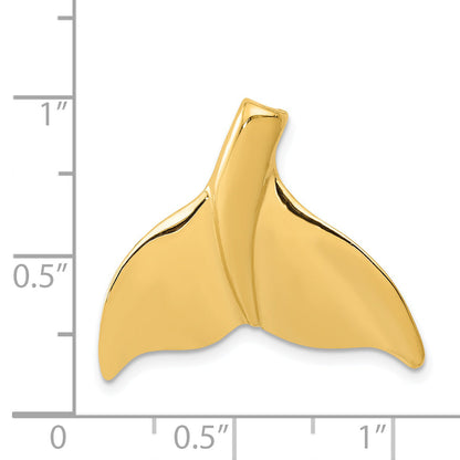 14K Yellow Gold Whale Tail Chain Slide