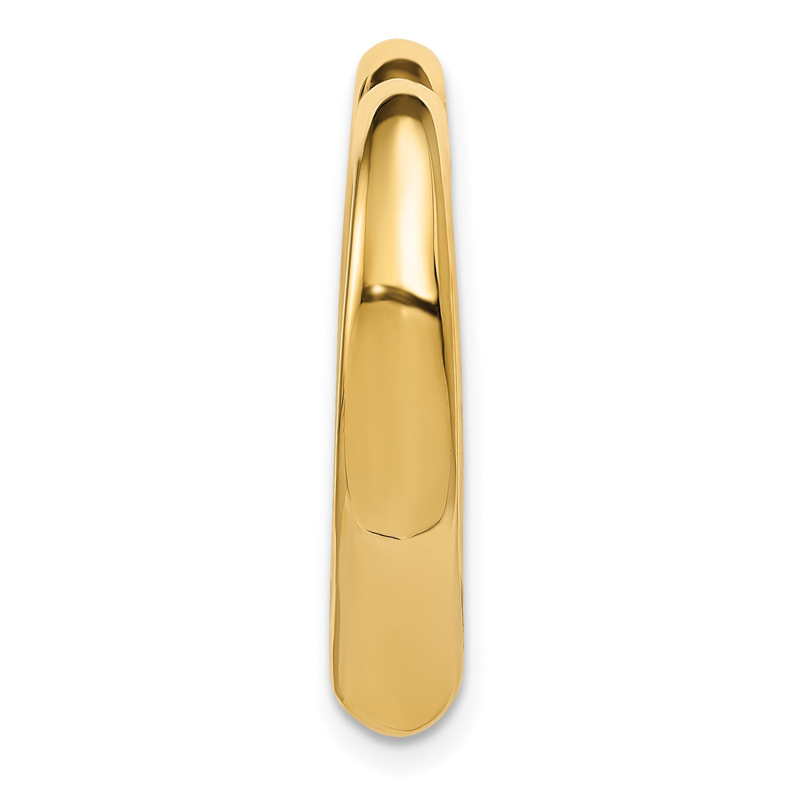 14K Yellow Gold Polished Heart Chain Slide